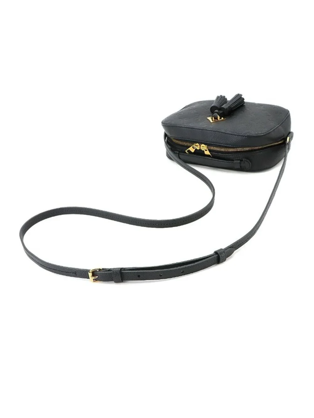 Louis Vuitton Monogram Empreinte Saintonge Shoulder Bag Leather Noir Black